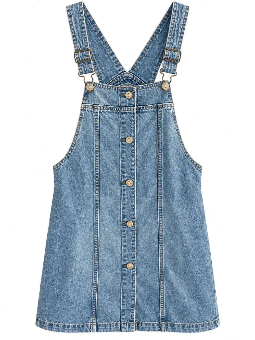 Girls’ GAP Light Blue Denim Button-Front Overall Dress